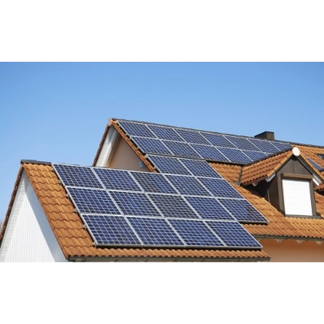 Complete PV-energiecentrale 7kW Growatt +14x550W met montagesysteem voor metalen dakpannen