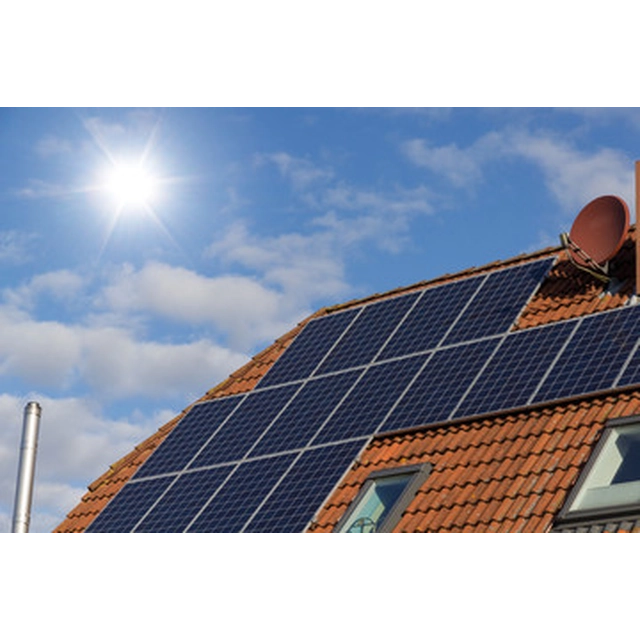 Complete zonne-energiecentrale 4kW+8x550W met montagesysteem voor metalen dakpannen, dubbele schroefdraad