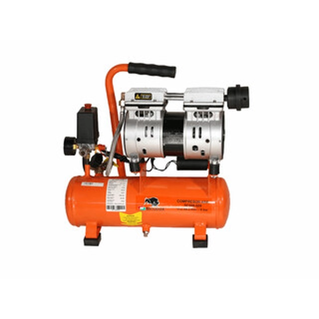 Compressore elettrico a pistoni Bisonte SC008-009 Aria aspirata: 94 l/min | 9 l | 8 barra | Senza olio | 230 V