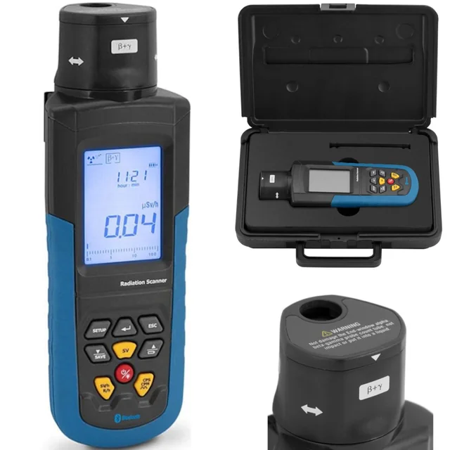 Compteur Geiger de rayonnement radioactif et X LCD Bluetooth + boitier