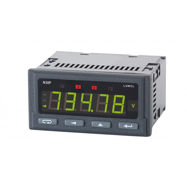 Compteur numérique Lumel N30P-100000E0, 1/5 A, 100/400 V a.c., tension, courant, puissance, énergie, cos, tg, RTC, 85...253 V a.c., d.c.