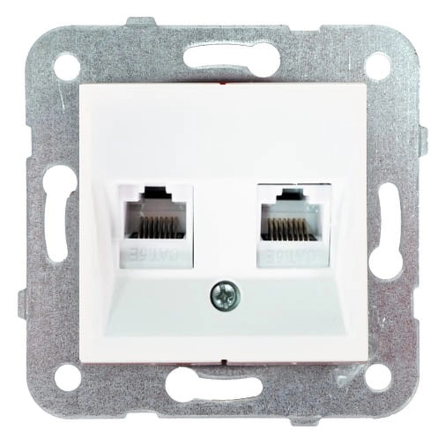 Computer socket 2xRJ45 kat.5e Viko Panasonic Karre white