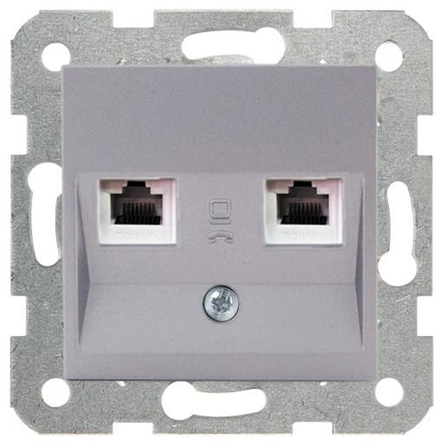 Computer socket 2xRJ45 kat.5e Viko Panasonic Novella silver