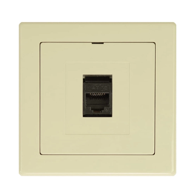 Computer socket p / t 8pin krone LSA + terminal, CATEGORY 6, with a frame - beige