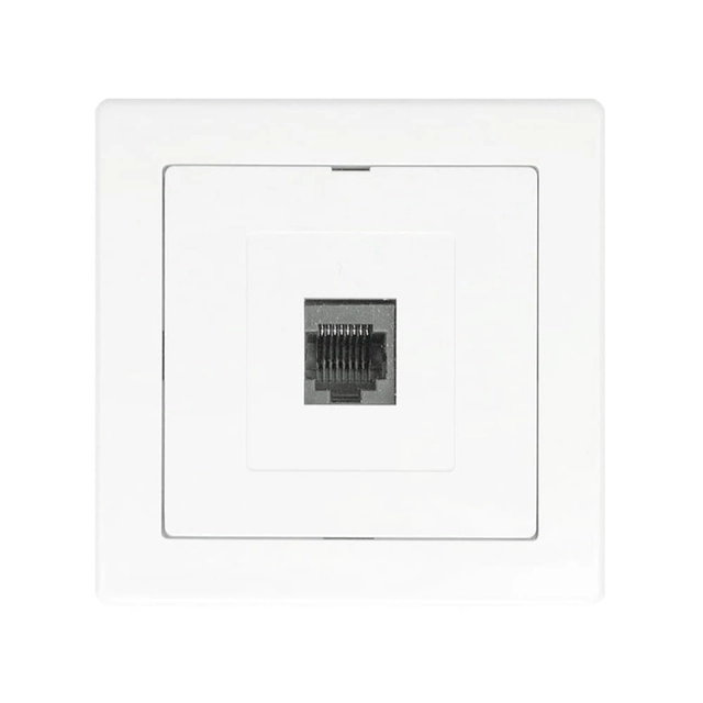 Computer socket p / t 8pin krone LSA + terminal with frame - white