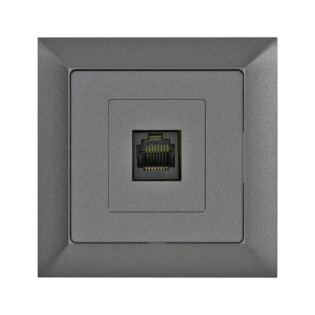 Computer socket p / t 8pin terminal krone LSA +, with a frame - graphite