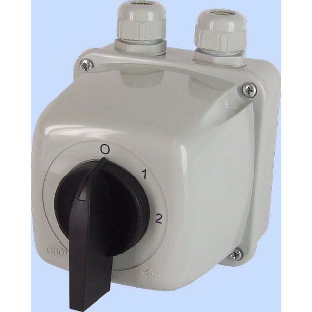 Comutator Elektromet Cam 0-1-2 5P 16A în carcasă IP44 Arc 16-33 (921615)