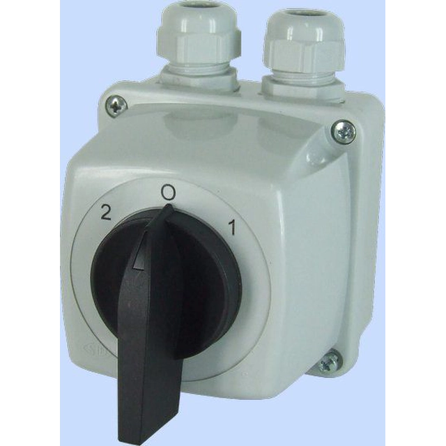 Comutator Elektromet Cam 2-0-1 3P 25A în carcasă IP65 Arc E25-73 (952573)