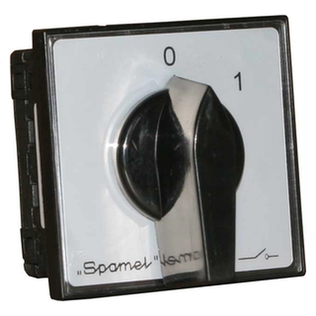 Comutatorul Spamel 0-1 3P 25A montat pe desktop - SK25-2.8211P08
