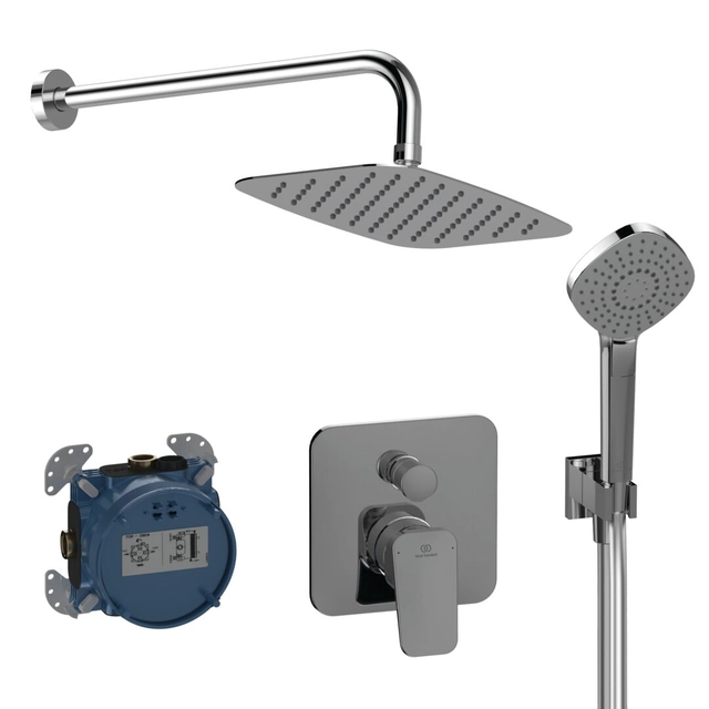 Concealed shower set Ideal Standard Ceraplan, with 200x300 mm head, chrome