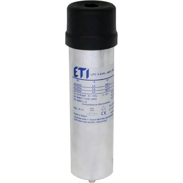 Condensador Eti-Polam LPC 1 kVAr 400V 50Hz (004656700)