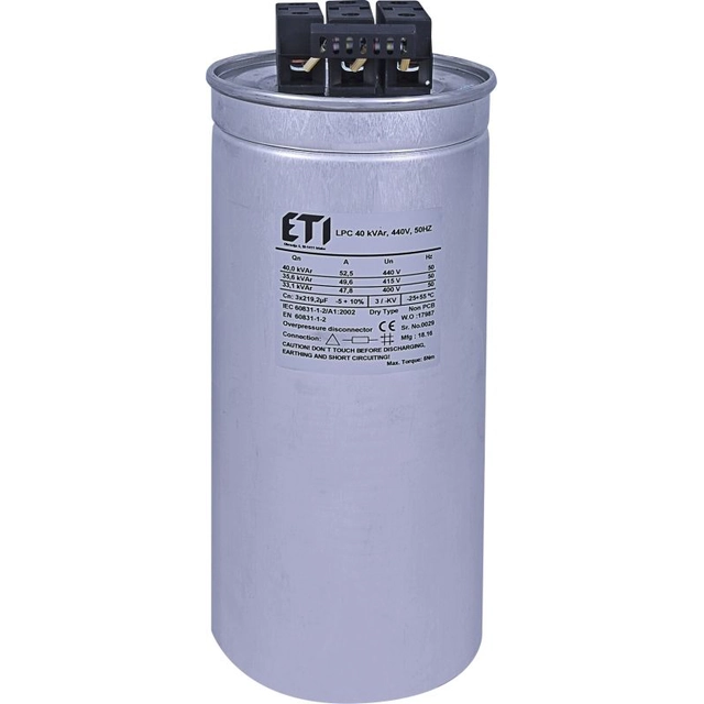 Condensador Eti-Polam LPC 40 kVAr 440V 50Hz (004656766)
