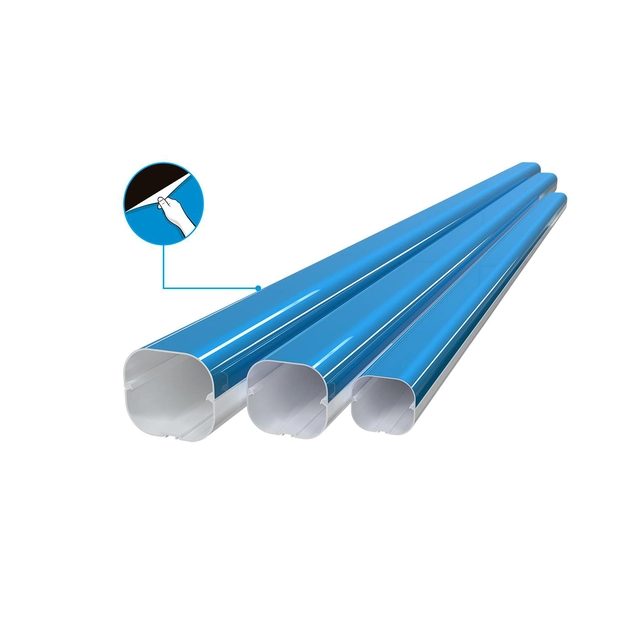 Condotto rigido per tubi condizionatori Tecnosystemi, Excellens TP, New-Line TP100-EXC 2000x98x73 bianco con pellicola protettiva
