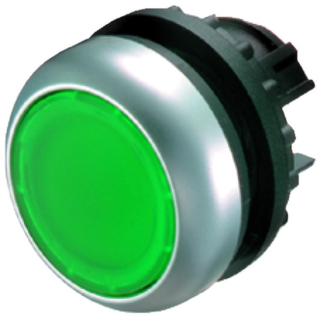 Conduce M22-DRL-G buton verde plat iluminat din spate fără întoarcere