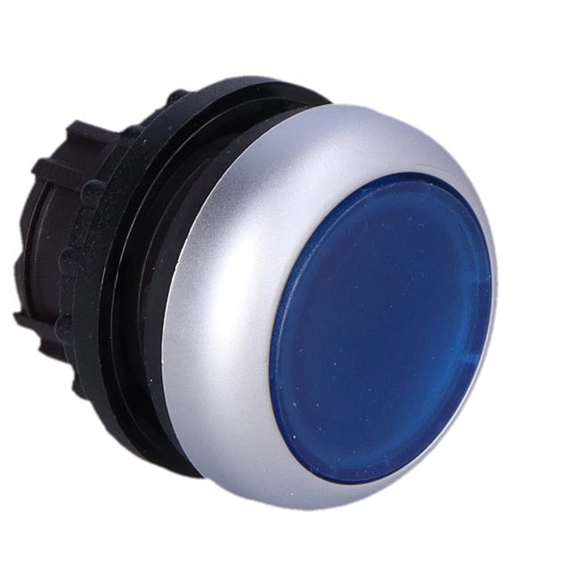 Conducir M22-DL-B pulsador azul plano iluminado con retorno momentáneo