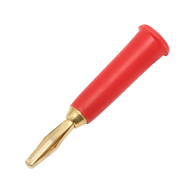 Conector banana ORO soldado ROJO 1 cada uno