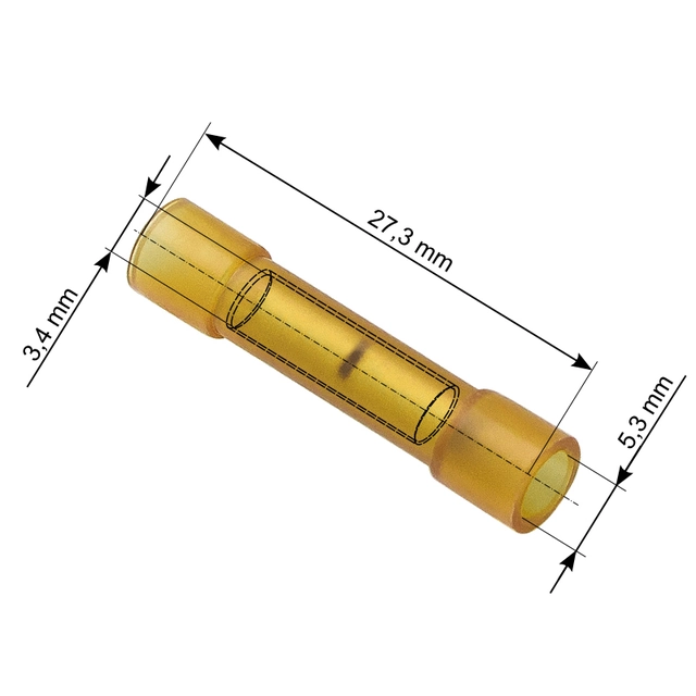 Conector conector aislado 27,3/5,3/3,4 100 Uds