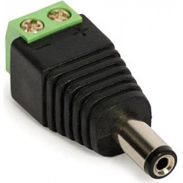 Conector de alimentação macho, 12V, com parafuso SDC-CAT