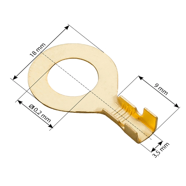 Conector de anel não isolado 10,5/18/9 100 Pcs