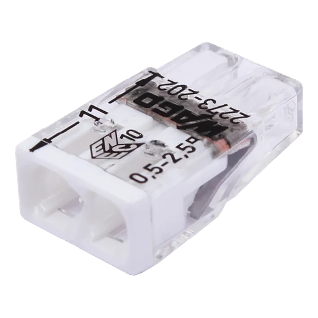 Conector de emenda compacto, 2 fios, máx. 2.5 mm² (100 unid.) - WAGO 2273-202