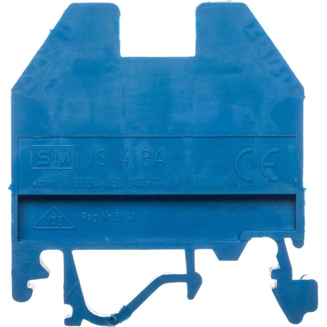 Conector de trilho rosqueado Eti-Polam 4mm2 azul VS 4 PAN 003901038