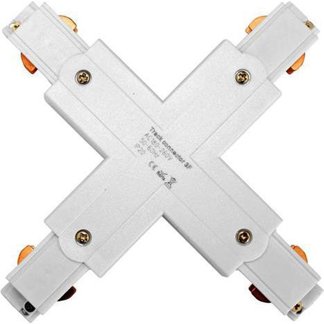 Conector Ecolite TR-SPOJKA/X-3F/BI X 3F para regleta trifásica color blanco