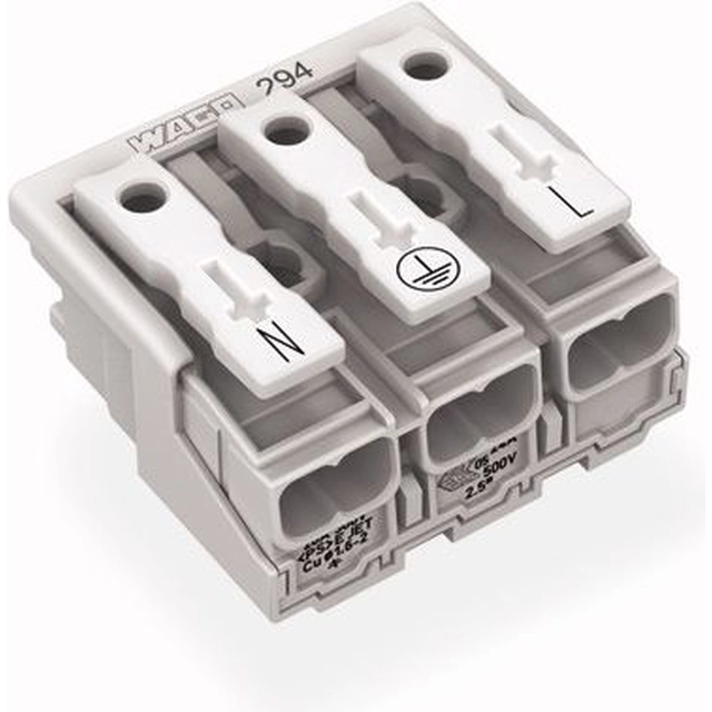 Conector Wago Power 3-biegunowa cu picioare fără contact PE (294-5013)