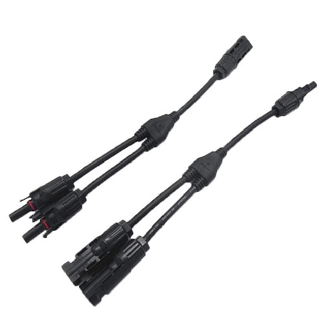 Conector Y con cable,MC4 2 en el 1 Paralelo 1000V IP67