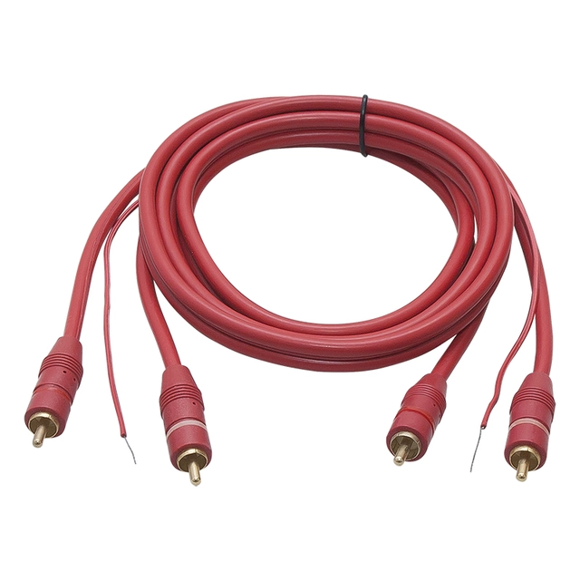 Conexiune 2xRCA 6mm 1,5m RED