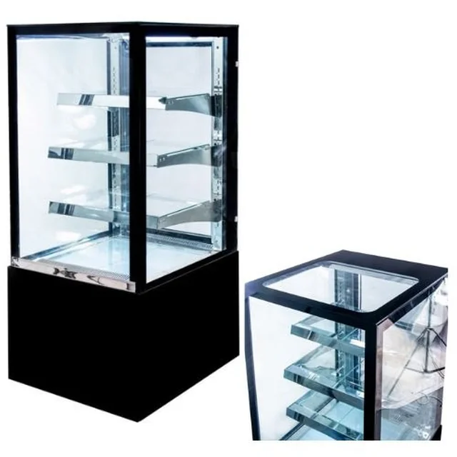 Confectionery Display Cabinet For Cafe Elsa S60 Black 60x70x140