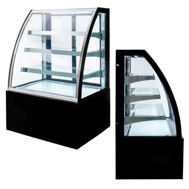 Confectionery Display Cabinet for Clara Restaurant Cafe S90 Black 90x70x140