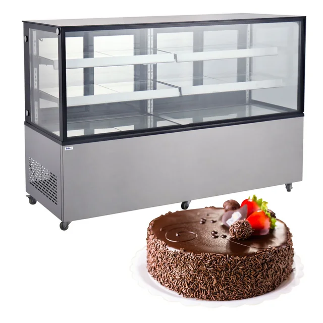 Confectionery Display For Cafe 610l Dim: 1815x675x1210 Hendi 233467