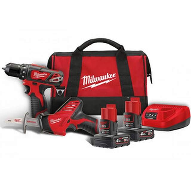 Confezione macchina Milwaukee M12BPP2C-402B in scatola di cartone