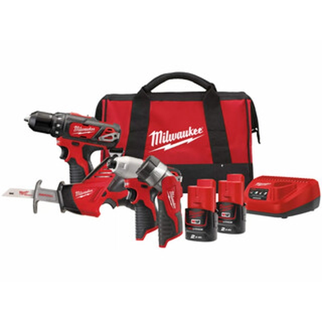 Confezione macchina Milwaukee M12BPP4A-202B in scatola di cartone