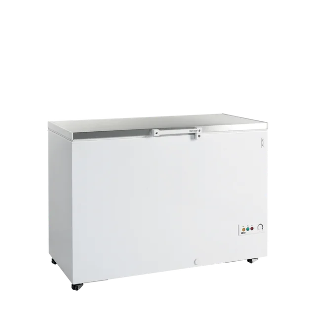 Congélateur coffre à glace 385L couvercle inox FR405S SL