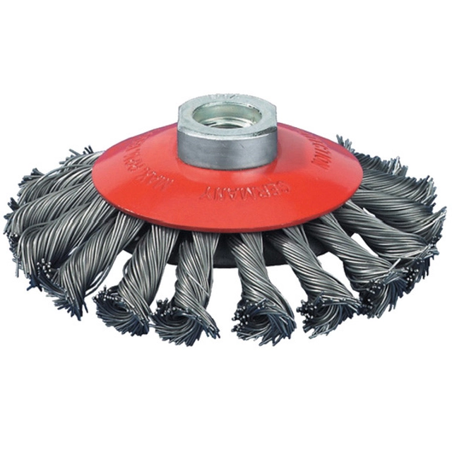 Conical brush 100 mm / M14 ABRABORO - stranded wire 0.5 mm