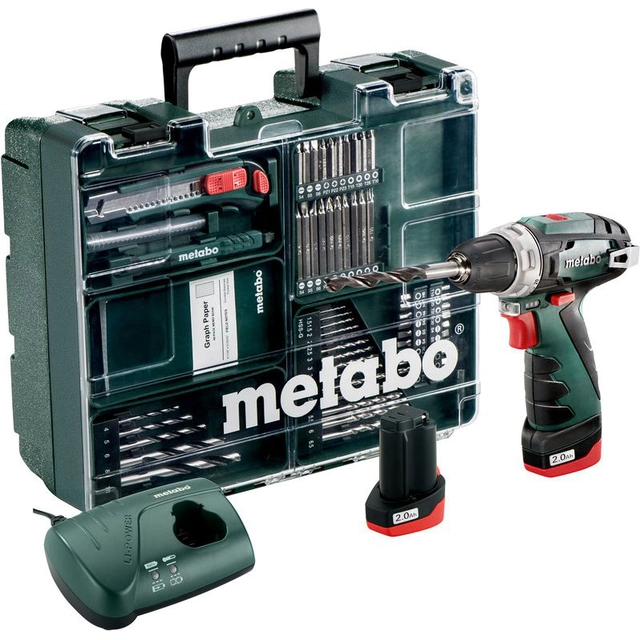 Conjunto básico Metabo PowerMaxx BS furadeira/aparafusadora 10.8 V 2 x bateria 2 Ah