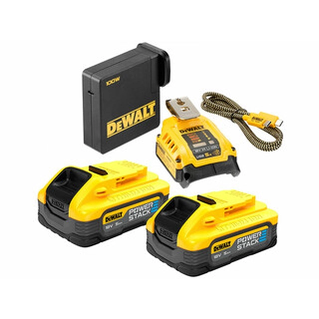 Conjunto de bateria e carregador DeWalt 18 V | 5 Ah