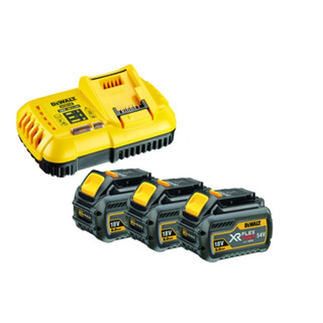 Conjunto de bateria e carregador DeWalt DCB118T3-QW 18 V/54 V | 6 Ah