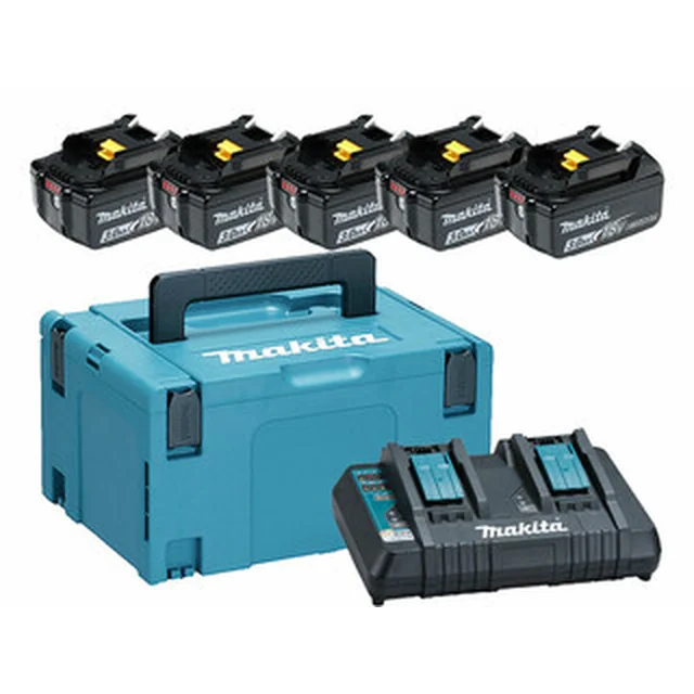 Conjunto de bateria e carregador Makita BL1830B+DC18RD 18 V | 3 Ah