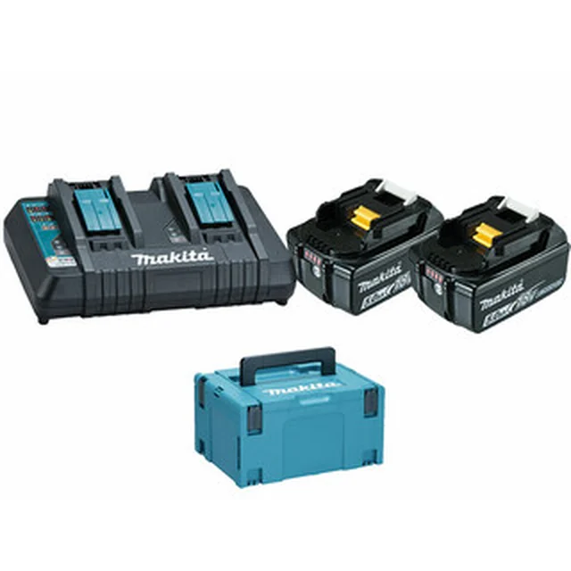 Conjunto de bateria e carregador Makita BL1850B+DC18RD 18 V | 5 Ah