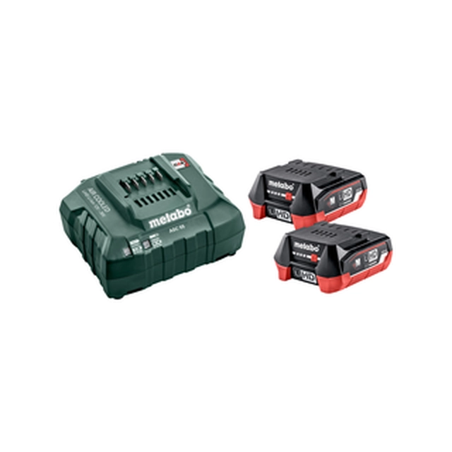 Conjunto de bateria e carregador Metabo Basic-Set 12V 4Ah 12 V | 4 Ah