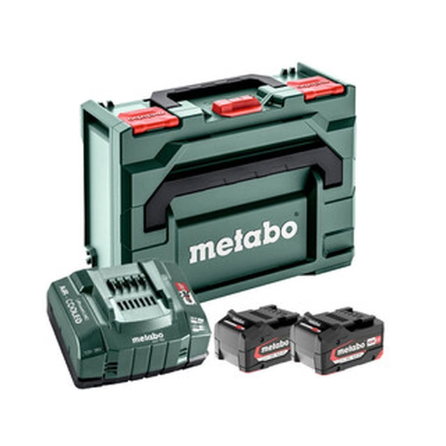 Conjunto de bateria e carregador Metabo Basic-Set 2 x 5.2 Ah + Metaloc 18 V | 5,2 Ah