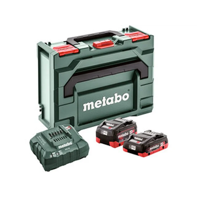 Conjunto de bateria e carregador Metabo Basic-Set LiHD 1 x 4.0 + 1 x 5.5 + Metaloc 18 V | 5,5 Ah