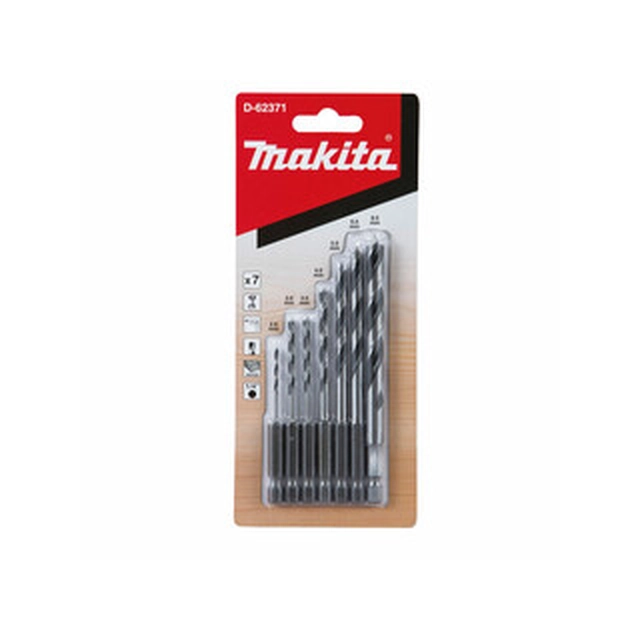 Conjunto de broca espiral para madeira Makita D-62371