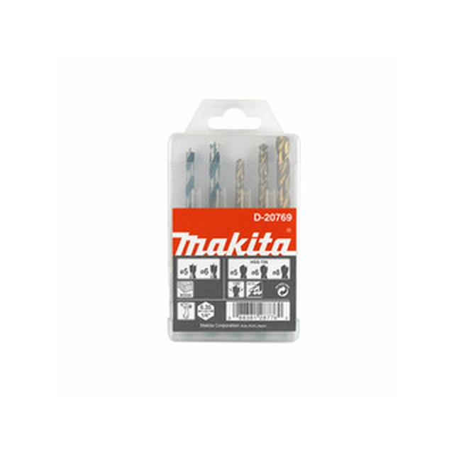 Conjunto de brocas para madeira e metal Makita D-20769