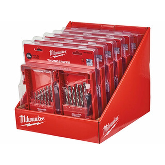 Conjunto de brocas para metal Milwaukee 19 HSS-G