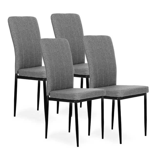 Conjunto de cadeiras para sala de jantar e sala de estar 4szt cinza ModernHome