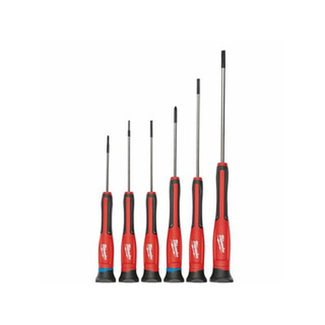 Conjunto de chave de fenda de peça Milwaukee Precision 6 (PH00, PH0, SL1.6, SL2, SL3.2, SL4)