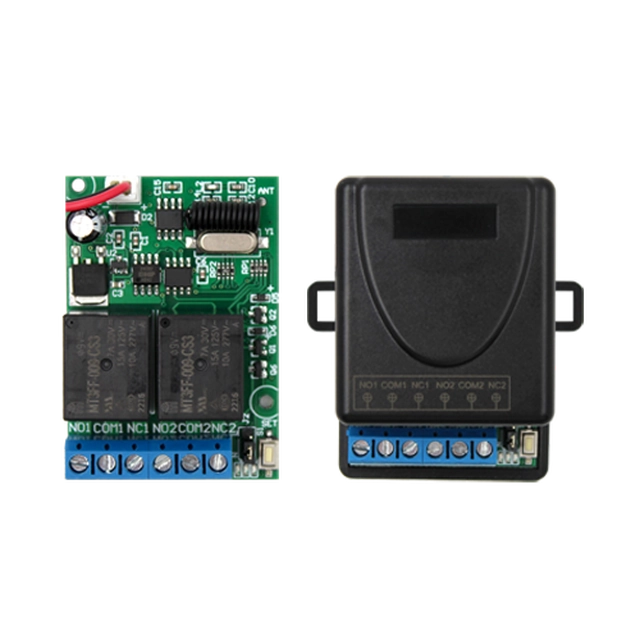 Conjunto de controle de rádio - 2 relé 433MHz CSR-807Y2